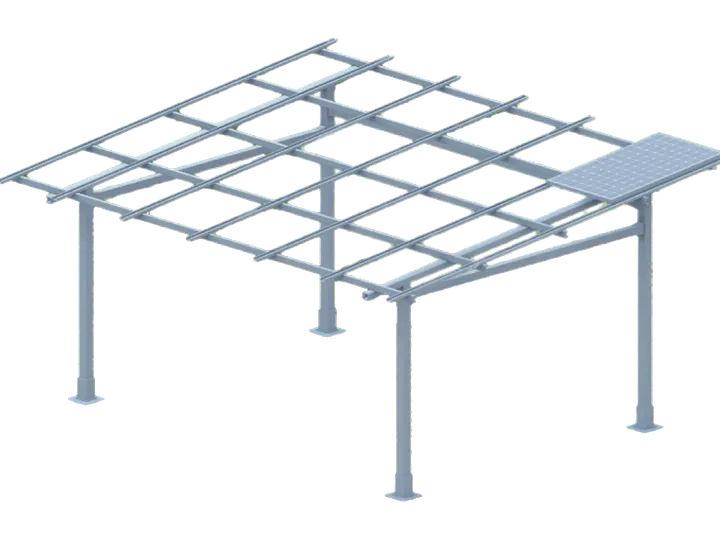 Chico Solar Carport with solar panels installed overhead