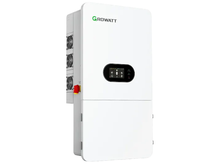 Growatt 10kW hybrid inverter mounted for testing