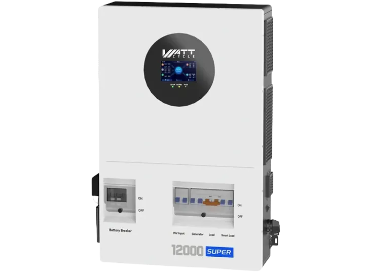 Watt Cycle 48V 12kW split-phase hybrid inverter mounted for testing