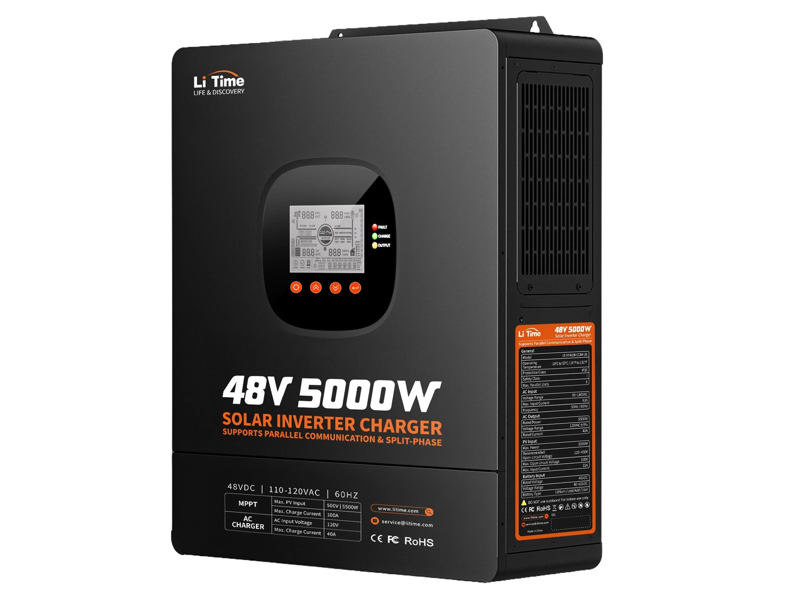 Leetimes 48V 5000W inverter during a load test setup